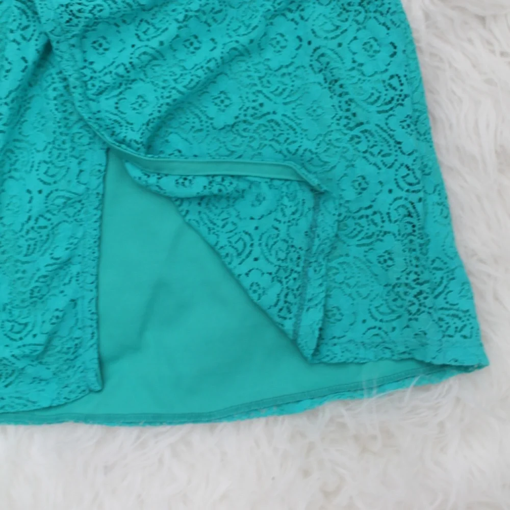 Aqua Lace‎ Crop Top Summer